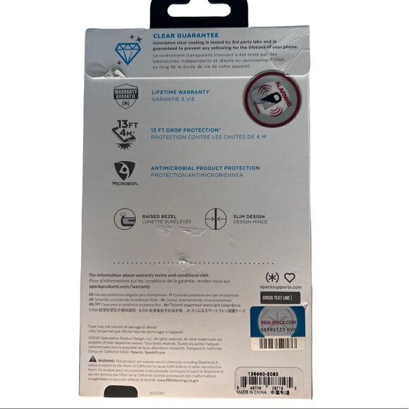 Speck Presidio Perfect Clear I Phone Case for 11 Pro / X / XS - Picture 2 of 3